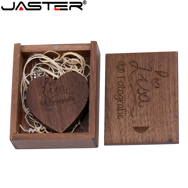 Photography Of Memories - JASTER USB 2.0 drewniane serce Pendrive