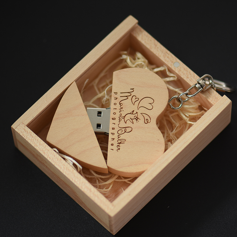 JASTER USB 2.0 drewniane serce – Photography Of Memories recenzja i cena